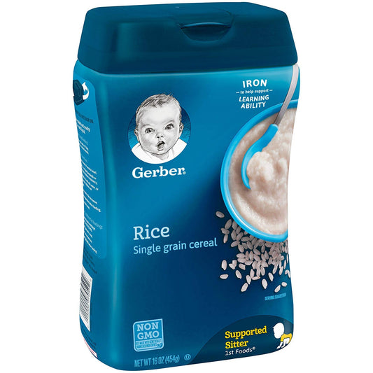 Gerber Baby Cereal 1St Foods, Rice, 16 Ounce (Pack Of 6)