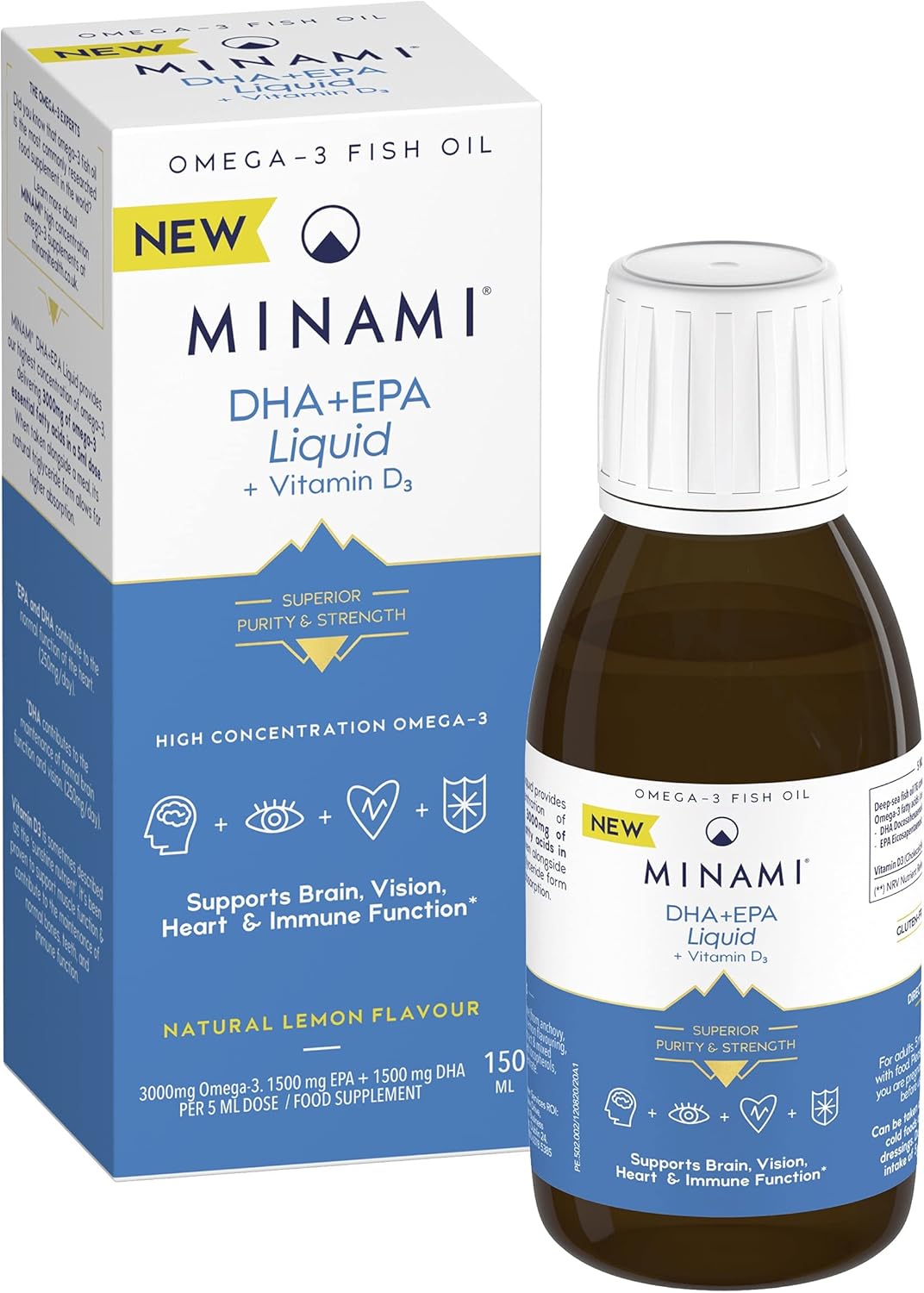 Omega 3 Fish Oil Supplement -Minami - Liquid Adult Omega 3 with high C260 Grams