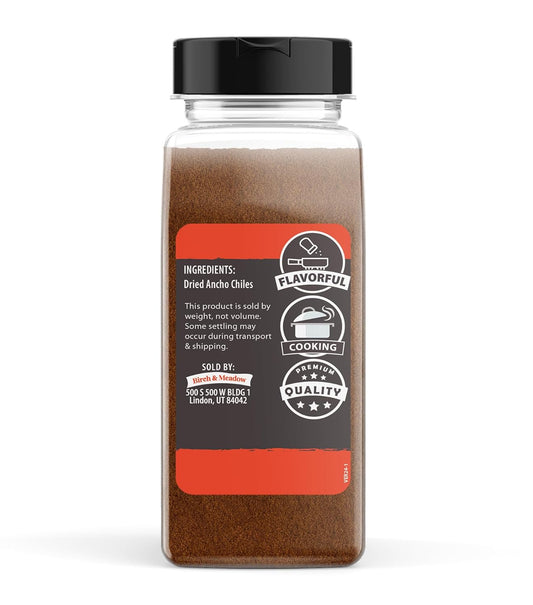 Birch & Meadow 11 Oz Of Ancho Chile Powder, Spicy & Flavorful, Dry Rubs & Marinades