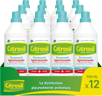 Citrosil Home Protection Liquid Floor Cleaner With Real Essences Of Eucalyptus, 900 Ml X 12 Pieces