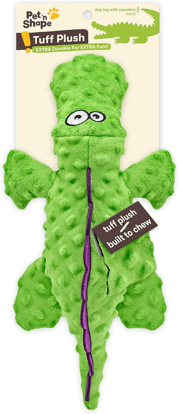 Pet 'N Shape Tuff Plush Gator Dog Toy, Small