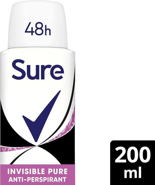 Sure Invisible Pure Anti-Perspirant Aerosol 200Ml