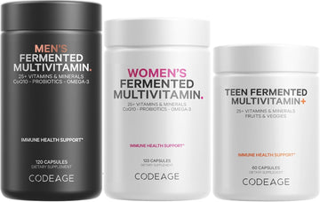 Codeage Multivitamins & Minerals Family Bundle - Multivitamin For Teens + Multivitamin For Women + Multivitamin For Men