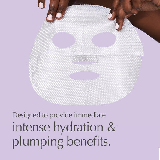Exuviance Pick-Me-Up Plumping Mask With Pure Hyaluronic Acid And Caffeine For Instant Plumping Hydration - Reveal Smooth, Supple And Luminous Skin, For All Skin Types - Single Use Sheet Mask, 0.7 Oz