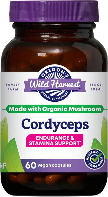 Oregon's Wild Harvest Cordyceps (Freeze-Dried) Organic, 60 Count