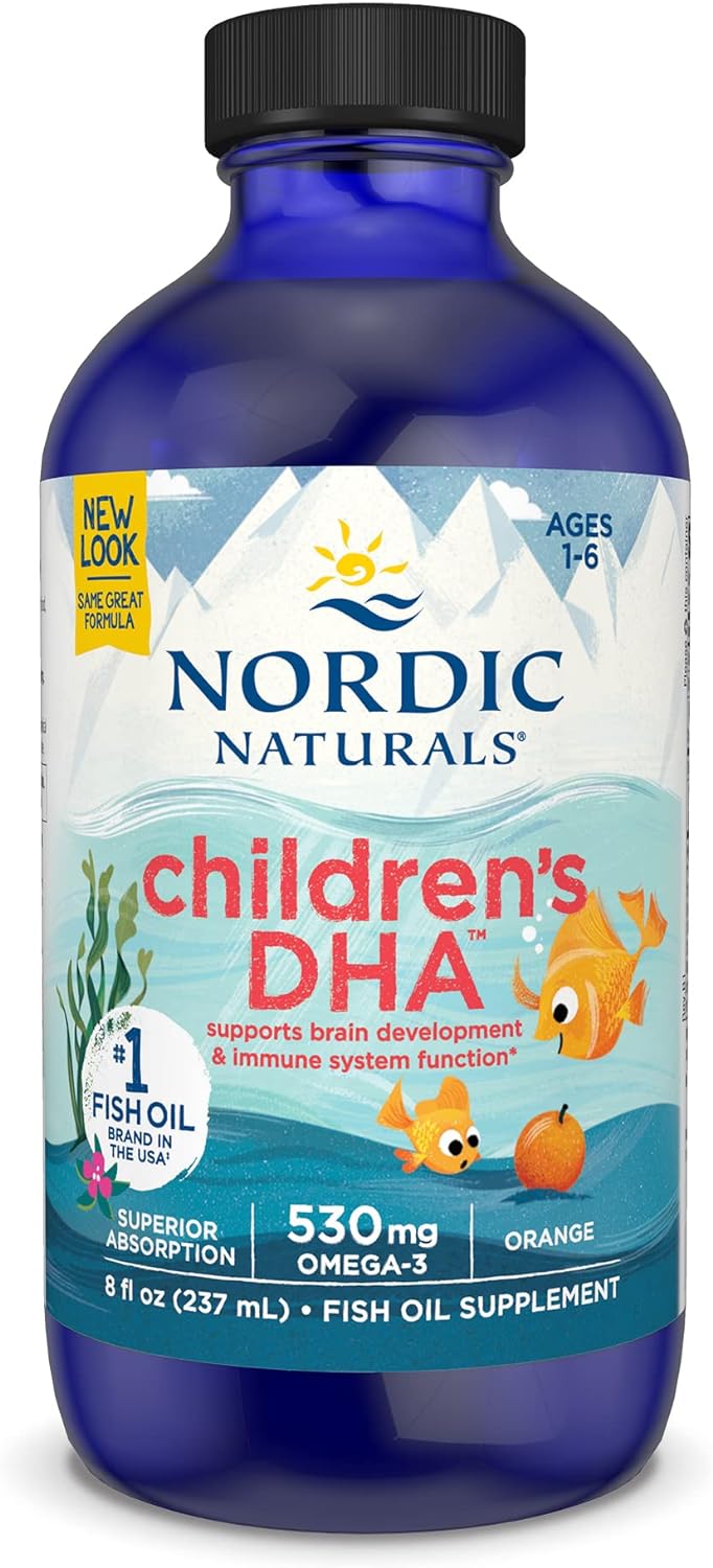 Nordic Naturals Children’s DHA, Orange - 8 oz for Kids - 530 mg Omega-
