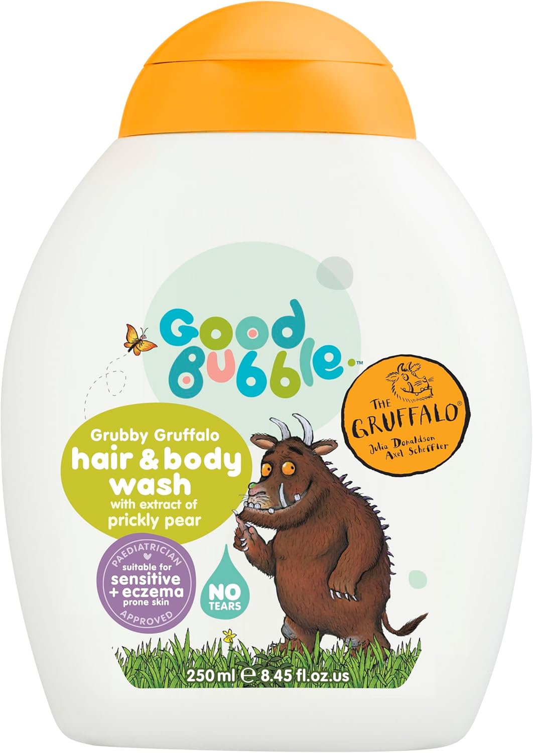 Good Bubble Gruffalo Kids Hair & Body Wash - 250Ml Tear-Free Kids Body Wash - Sulphate Free Body Wash With Prickly Pear (Pack Of 2)