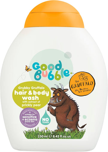Good Bubble Gruffalo Kids Hair & Body Wash - 250Ml Tear-Free Kids Body Wash - Sulphate Free Body Wash With Prickly Pear (Pack Of 2)