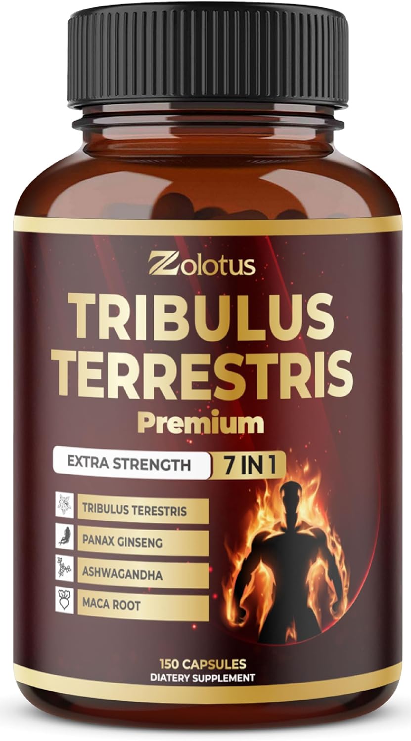 Tribulus Terrestris Supplement For Men & Women, 9050Mg Per Capsule, 5-Month Supply With Ashwagandha, Panax Ginseng, Saw Palmetto, Maca, Shilajit