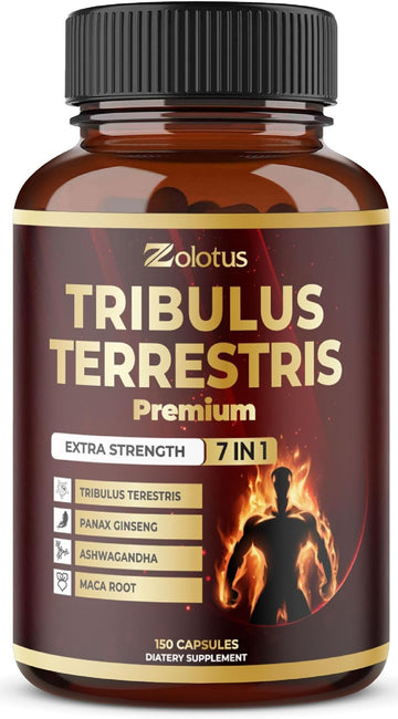 Tribulus Terrestris Supplement For Men & Women, 9050Mg Per Capsule, 5-Month Supply With Ashwagandha, Panax Ginseng, Saw Palmetto, Maca, Shilajit