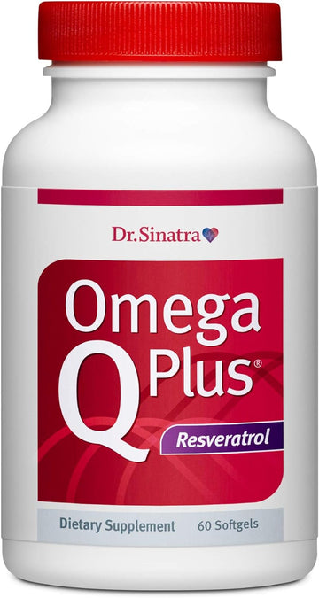 Dr. Sinatra Omega Q Plus Resveratrol - Omega-3 Supplement with CoQ10 and Resveratrol - Promotes Comprehensive Heart and Whole Body Health to Help You Age Well (60 softgels)