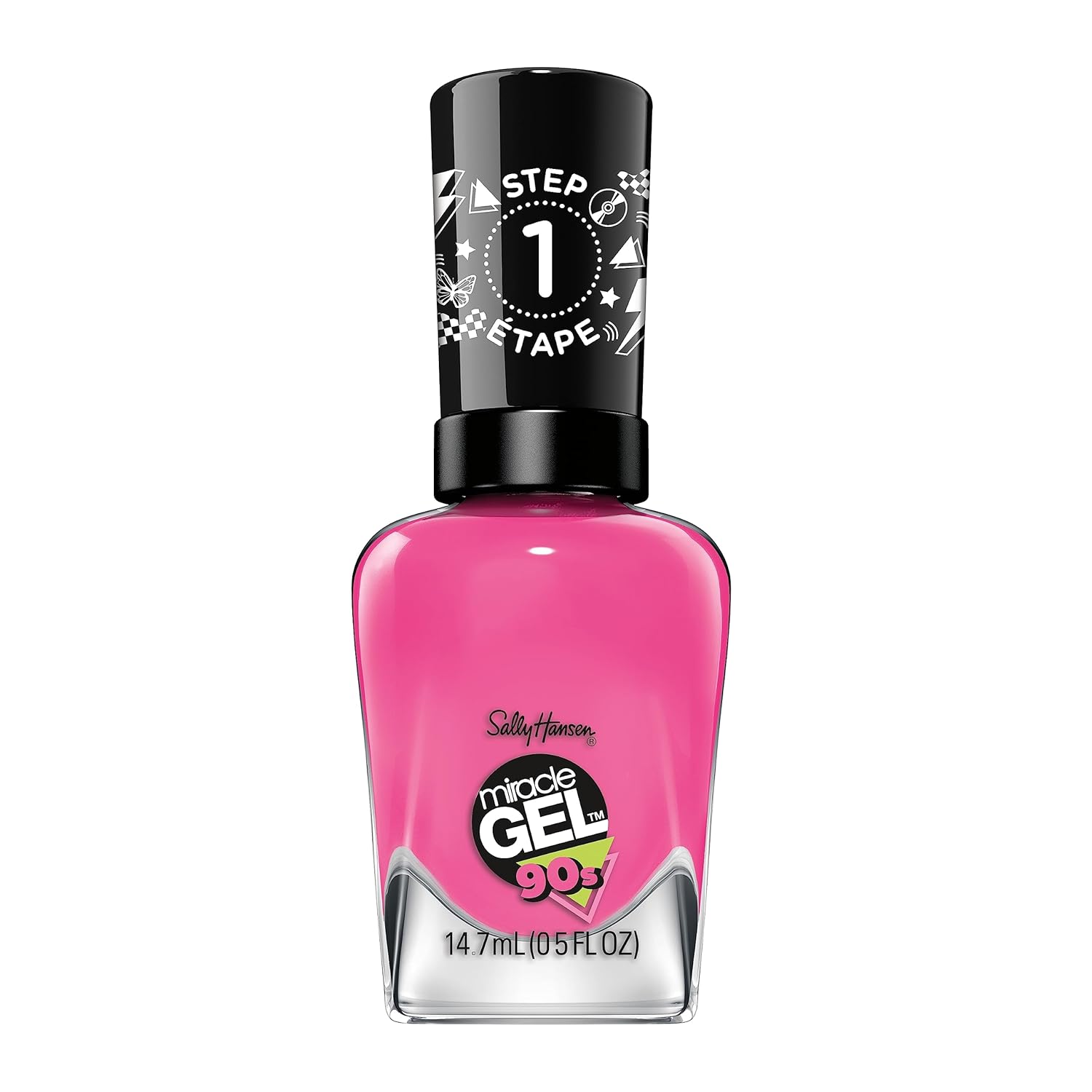 Sally Hansen Miracle Gel™, Hue Had To Be There Nostalchick, Long Lasting, Gel-Like Formula, No Uv Lamp Needed, Pink Nail Polish