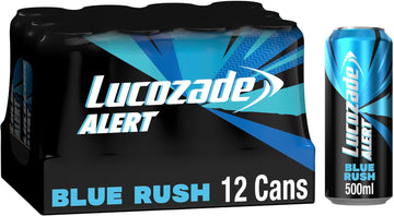 Lucozade Alert Energy Drink Blue Rush 500Ml (Pack Of 12)