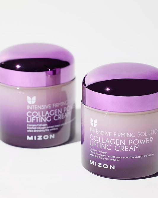 Mizon Collagen Power Lifting Cream Face Moisturizer With Marine Collagen Adenosine Hyaluronic Acid Green Calming Complex Lifting And Tightening (2.53 Fl. Oz.)