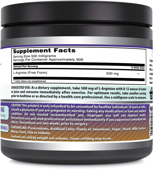 Amazing Formulas L-Arginine Powder Supplement | Non-Gmo | Gluten Free | Made In Usa (1 Lb)