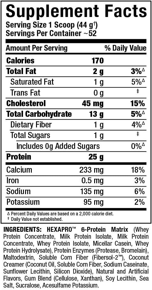 ALLMAX HEXAPRO, French Vanilla - 5 lb - 25 Grams of Protein Per Serving - 8-Hour Sustained Release - Zero Sugar - 52 Servings : Health & Household