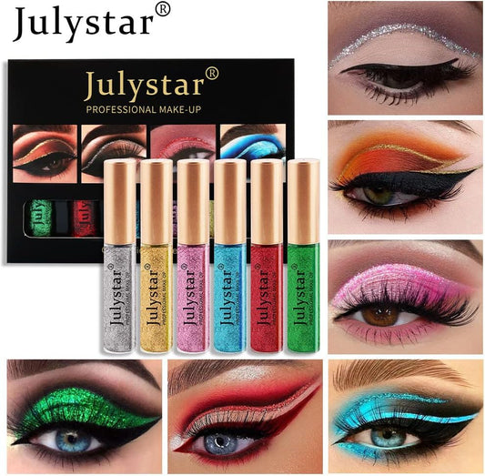 Julystar Eyeliner Colored Pearlescent Brightening Waterproof And Oil-Proof Eyeliner Without Smudge, Sweat And Makeup
