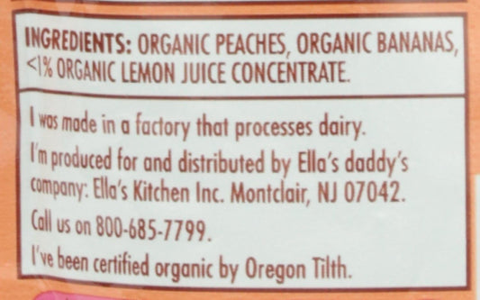 Ella'S Kitchen Organic Smooth Pear Puree 70G