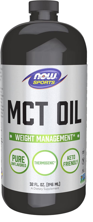 NOW Sports Nutrition, MCT (Medium-chain triglycerides) Oil 14 g, Weight Management, Liq, 32-