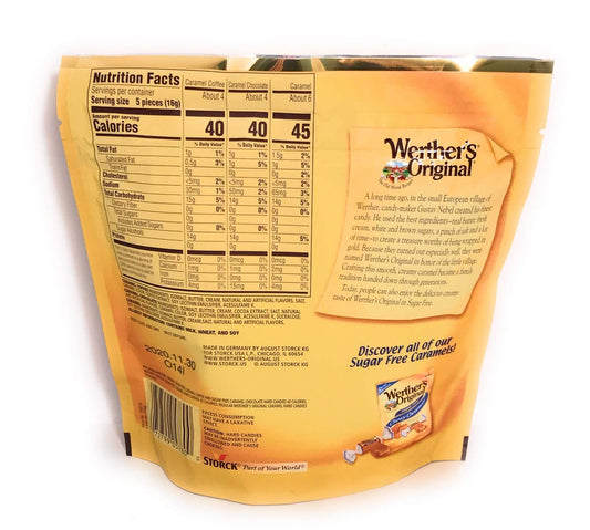 Werther'S Original Sugar Free Assorted 7.7Oz. Caramel Coffee, Caramel Chocolate, Caramel : Grocery & Gourmet Food