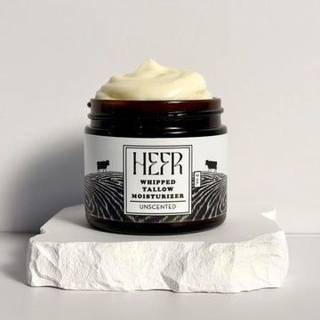 100% Grass Fed Beef Tallow For Skin Care, All-Natural Face And Body Whipped Beef Tallow Moisturizer, Organic Beef Tallow Moisturizer For Skin, Face And Body Lotion - (Unscented) 2 Oz