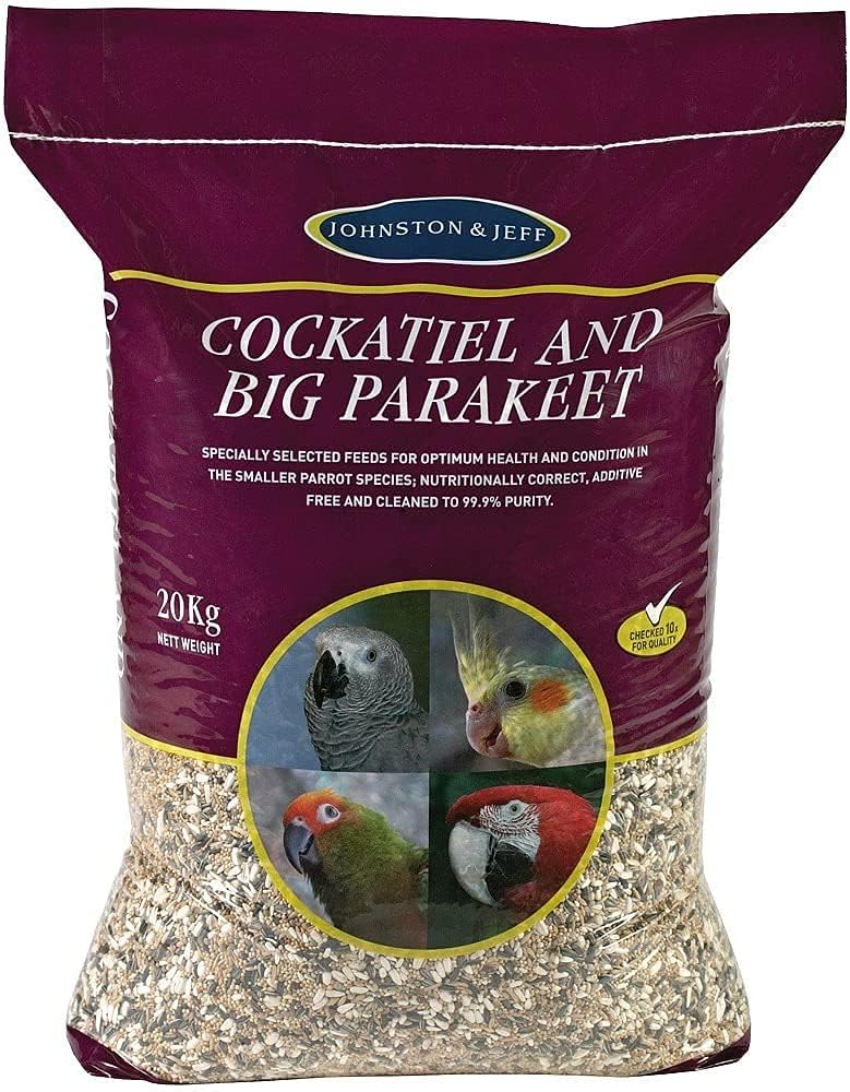 Johnston & Jeff Cockatiel and Big Parakeet Food, 20 kg?08JJC1