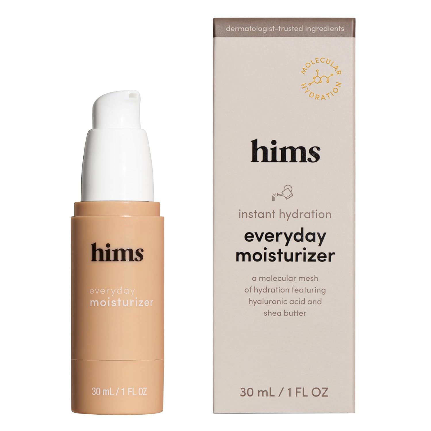 Hims Everyday Moisturizer For Men - Energize Skin, Lock In Hydration - Hyaluronic Acid, Shea Butter, Lightweight Formula, Ocean Scent - Vegan, Cruelty-Free, No Parabens - (1Oz)