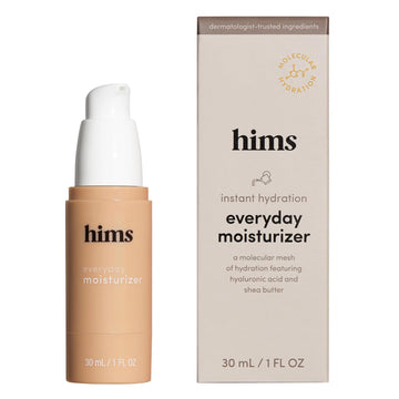 Hims Everyday Moisturizer For Men - Energize Skin, Lock In Hydration - Hyaluronic Acid, Shea Butter, Lightweight Formula, Ocean Scent - Vegan, Cruelty-Free, No Parabens - (1Oz)