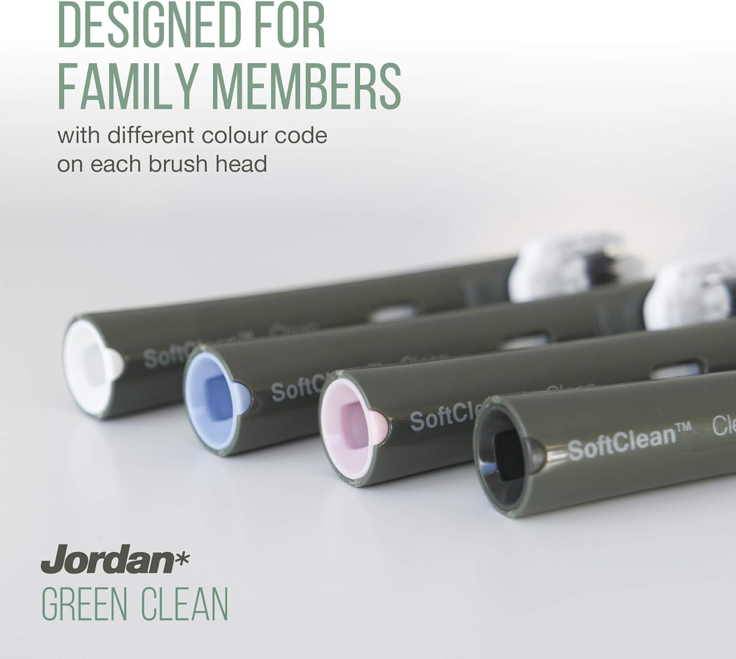 Jordan® Green Clean Replacement Electric Toothbrush Heads | Green Clean Sustainable Electric Toothbrush Heads | Oral B Compatible | Pack of 4 : Amazon.co.uk: Health & Personal Care