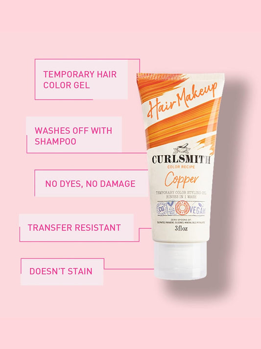 Curlsmith - Hair Makeup - Vegan Temporary Hair Color And Styling Gel, Copper (89Ml)
