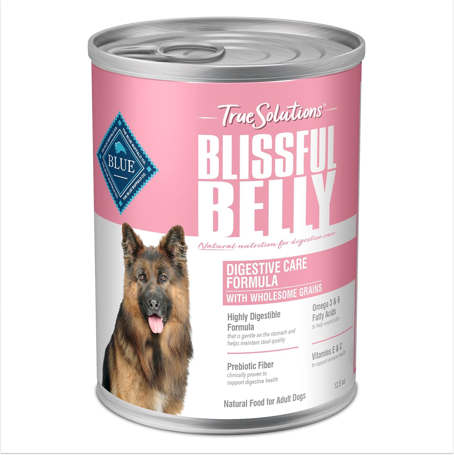 Blue Buffalo True Solutions Blissful Belly Wet Dog Food, Digestive Care Formula, Helps Maintain Stool Quality, 12.5-Oz. Cans (12 Count)