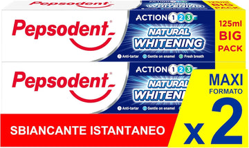 Pepsodent Toothpaste 125 Ml Natural Whitening | Anti-Tartar | Big Pack (4 X 125 Ml Pack)
