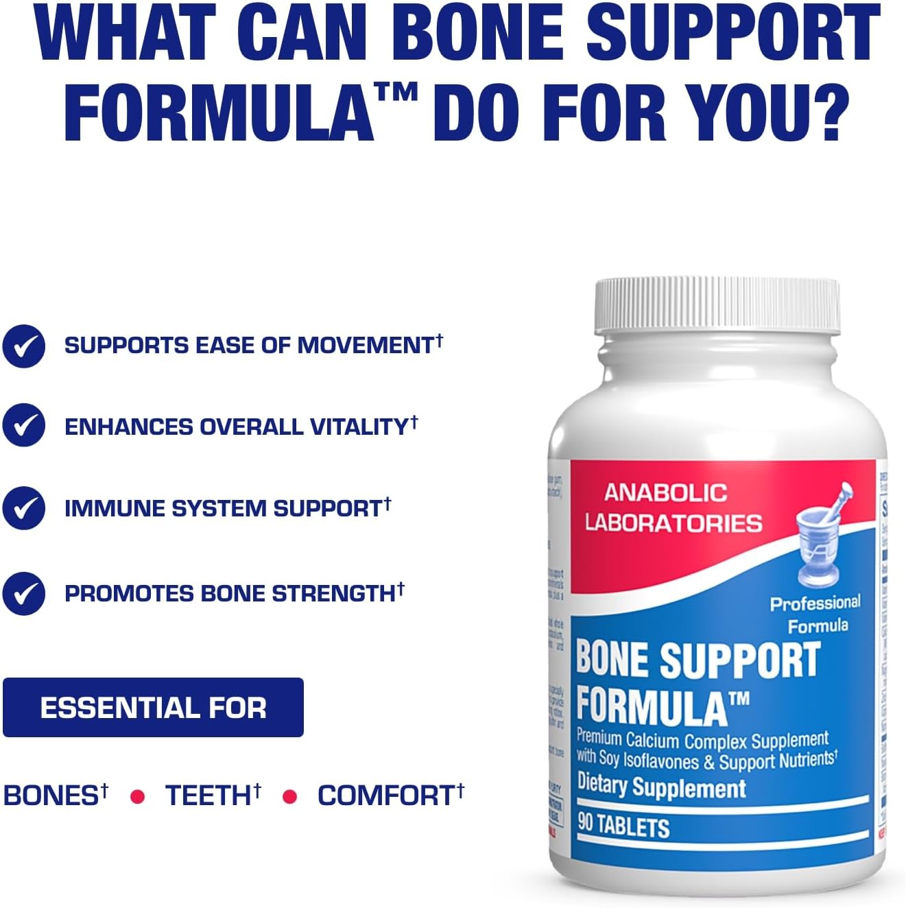 Clinical Calcium Complex Bone Supplement - Restorative Calcium Magnesium Zinc D3 Supplement For Bone Health Strength & Density Support With Antioxidant Bioflavonoids - High Absorption - 15 Servings : Health & Household
