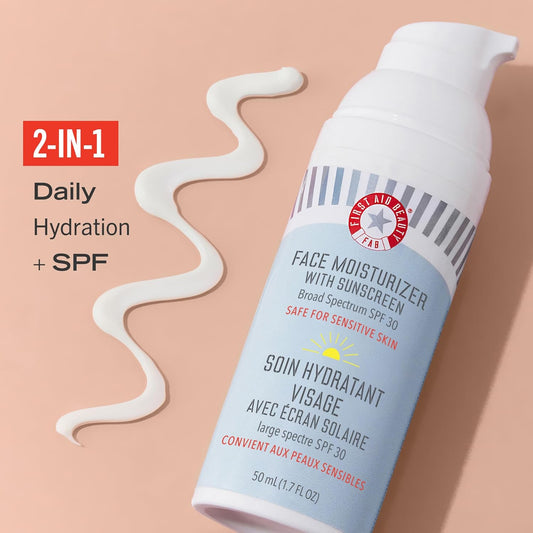 First Aid Beauty Ultra Repair Face Moisturizer With Sunscreen, Spf 30 – 2-In-1 Sun Protection + Daily Hydration – 1.7 Oz