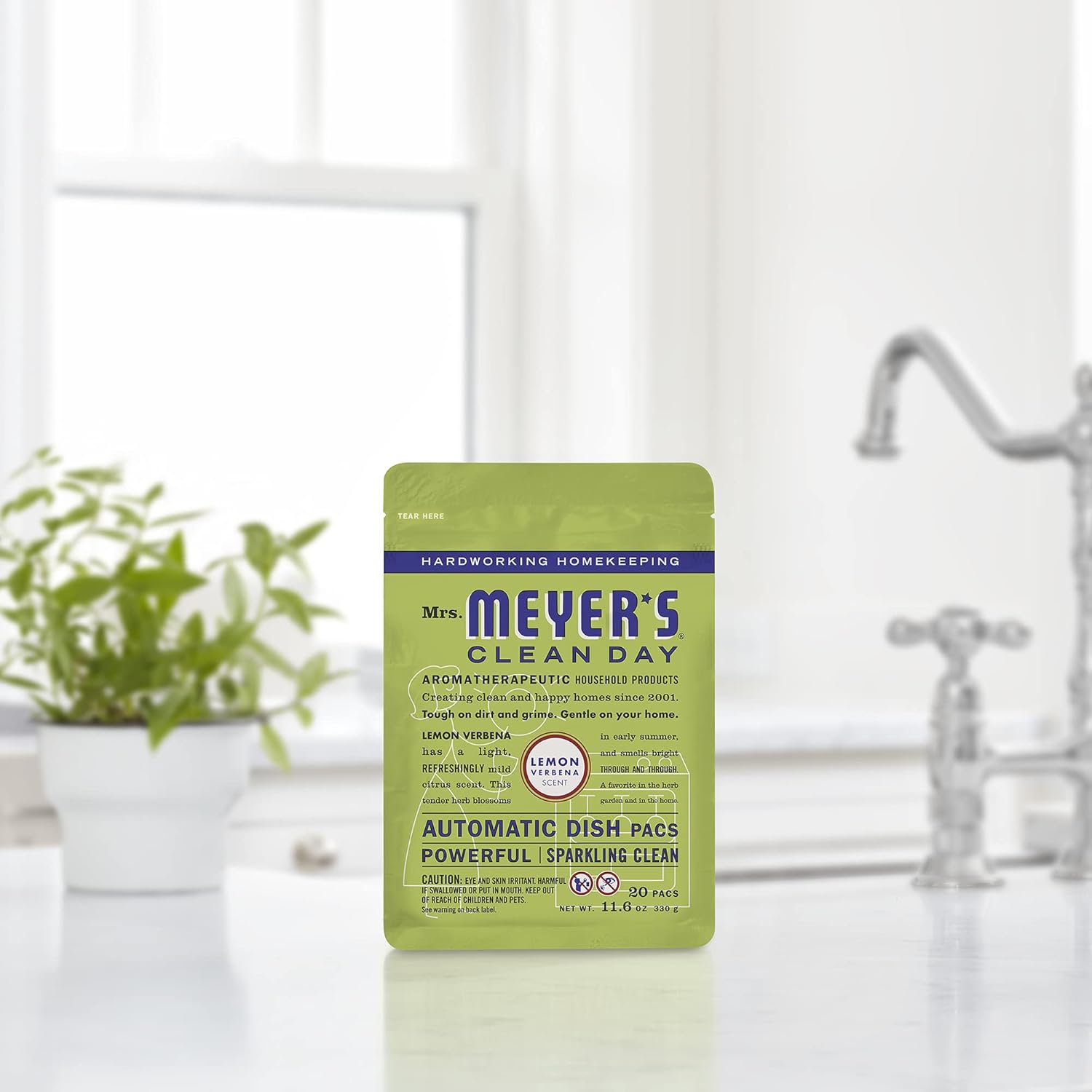 Mrs. Meyer'S Clean Day Automatic Dishwasher Pods, Basil, 20 Count