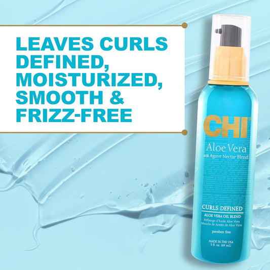 Chi Aloe Vera, Culs Defined Hair Oil, 89 Ml, White
