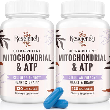 2326 Mg Mitochondrial Supplements With Atp, Vitamins, Coq10 & Pqq, More Effective Than Creatine Hmb & Nitric Oxide, Energy, Endurance, Strength, Recovery & Muscle, Organic, 480 Capsules