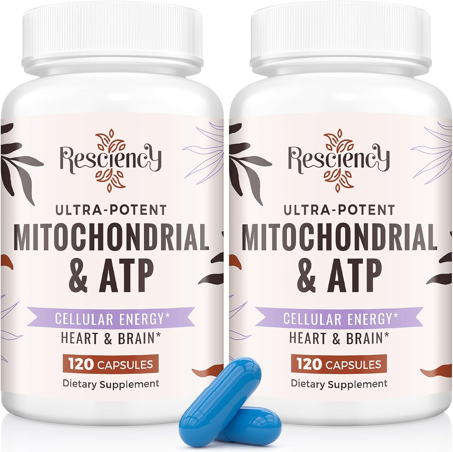 2326 Mg Mitochondrial Supplements With Atp, Vitamins, Coq10 & Pqq, More Effective Than Creatine Hmb & Nitric Oxide, Energy, Endurance, Strength, Recovery & Muscle, Organic, 120 Capsules