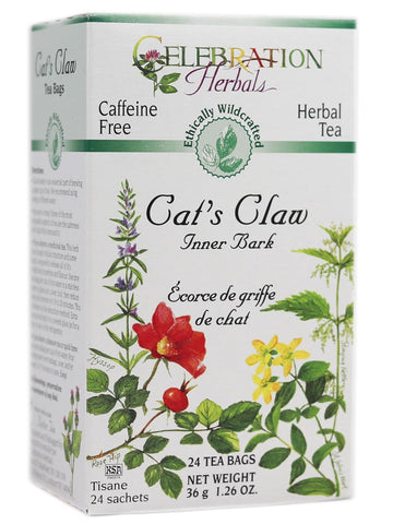 Celebration Herbals Cat'S Claw Inner Bark Tea Bags Wc 24 Count : Herbal Supplements : Grocery & Gourmet Food