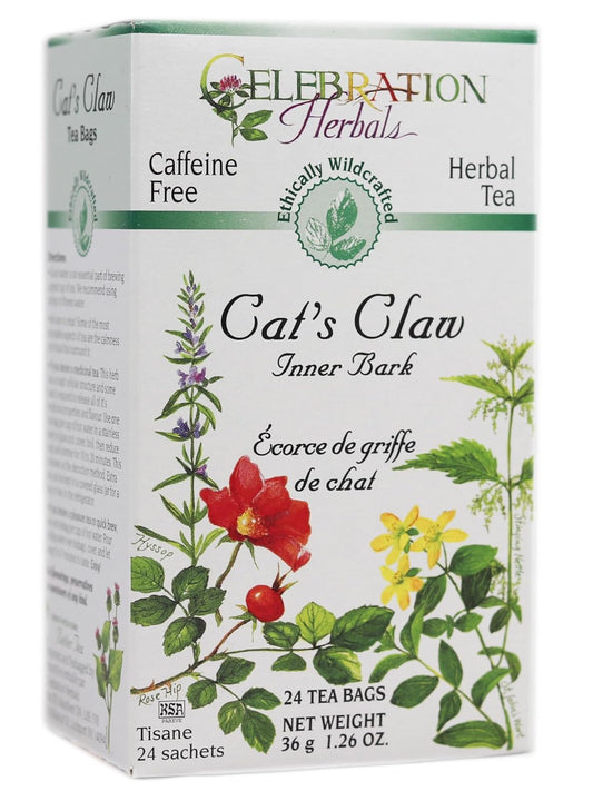 Celebration Herbals Cat'S Claw Inner Bark Tea Bags Wc 24 Count : Herbal Supplements : Grocery & Gourmet Food