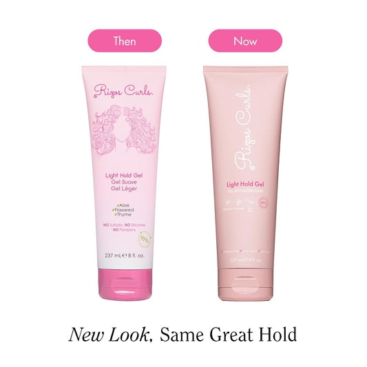 Rizos Curls Light Hold Gel Flexible, Flake-Free, Frizz-Free Hold & Shine Defines & Moisturizes Wavy, Curly, Coily, Kinky Hair Types With Aloe Vera Sulfate, Silicone & Paraben Free