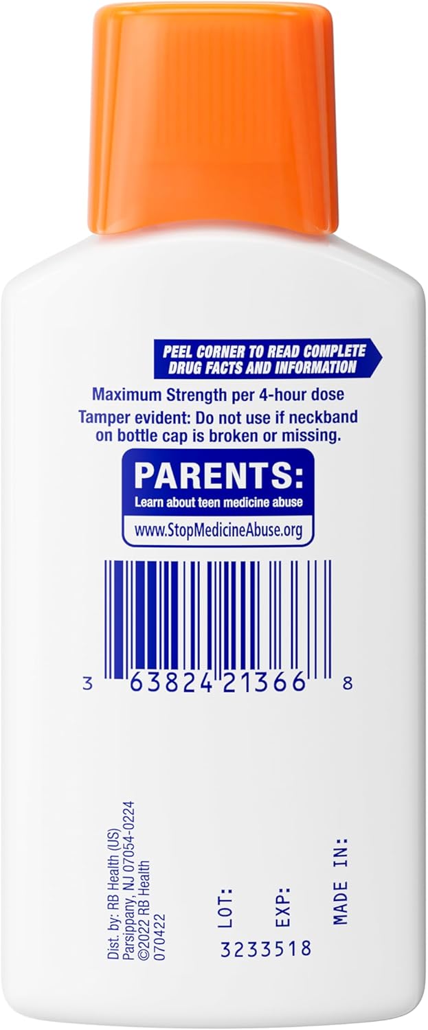 Delsym Max Strength Cough Plus Chest Congestion Dm Liquid, Cherry Flavor, 6 Fl. Oz. Relieves Cough, Chest Congestion, And Thins & Loosens Mucus : Health & Household
