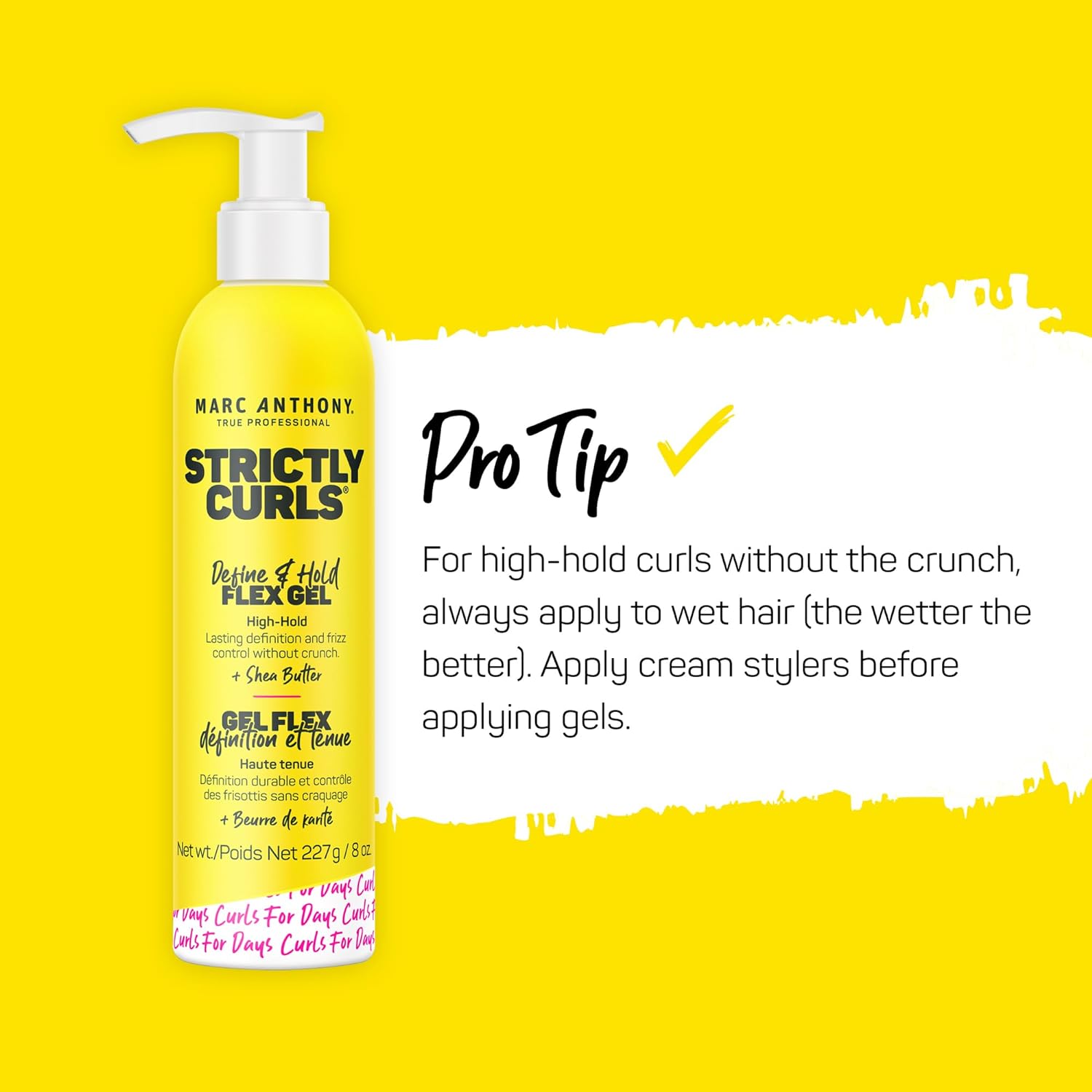 Marc Anthony Define & Hold Flex Hair Styling Gel, Strictly Curls - Medium to Coarse Curls - High Hold, Long-Lasting Frizz Control & Added Shine with Shea Butter - Anti-Frizz Hair Products for Women : Beauty & Personal Care