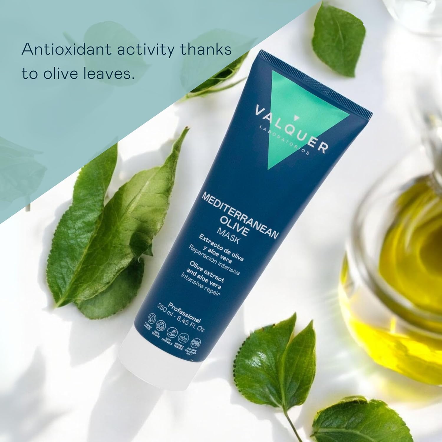 Valquer Mediterranean Olive Intensive Repairing, Moisturizing and Nourishing Hair Mask with Olive Extract, Panthenol and Aloe Vera for Damaged and Dry Hair. Natural Ingredients. 250 ml. : Amazon.co.uk: Beauty