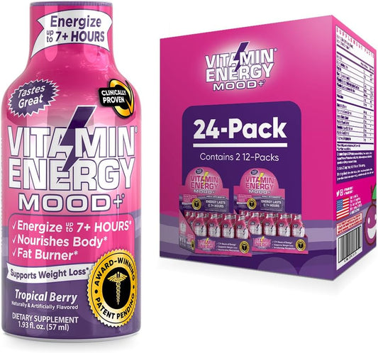 Vitamin Energy Mood+ And Focus Energy Drink Shot Bundle