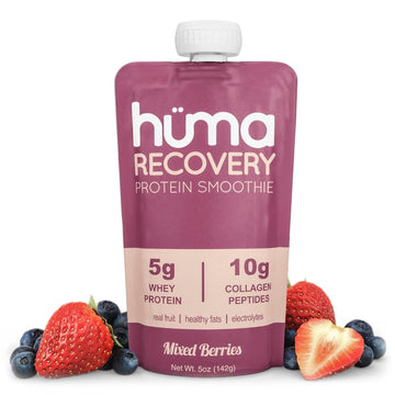Huma Recovery Protein Smoothie, 6 Pouches ? 15g Collagen + Whey Post W