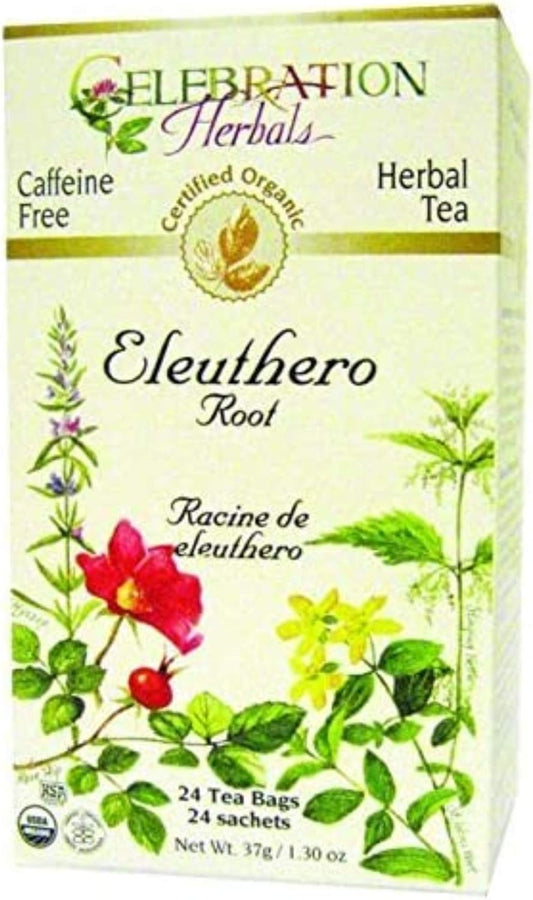 Celebration+Herbals+Ginseng+Eleuthero+Root+Tea+Organic+24+Bag%2C+0.02+Pound : Grocery & Gourmet Food