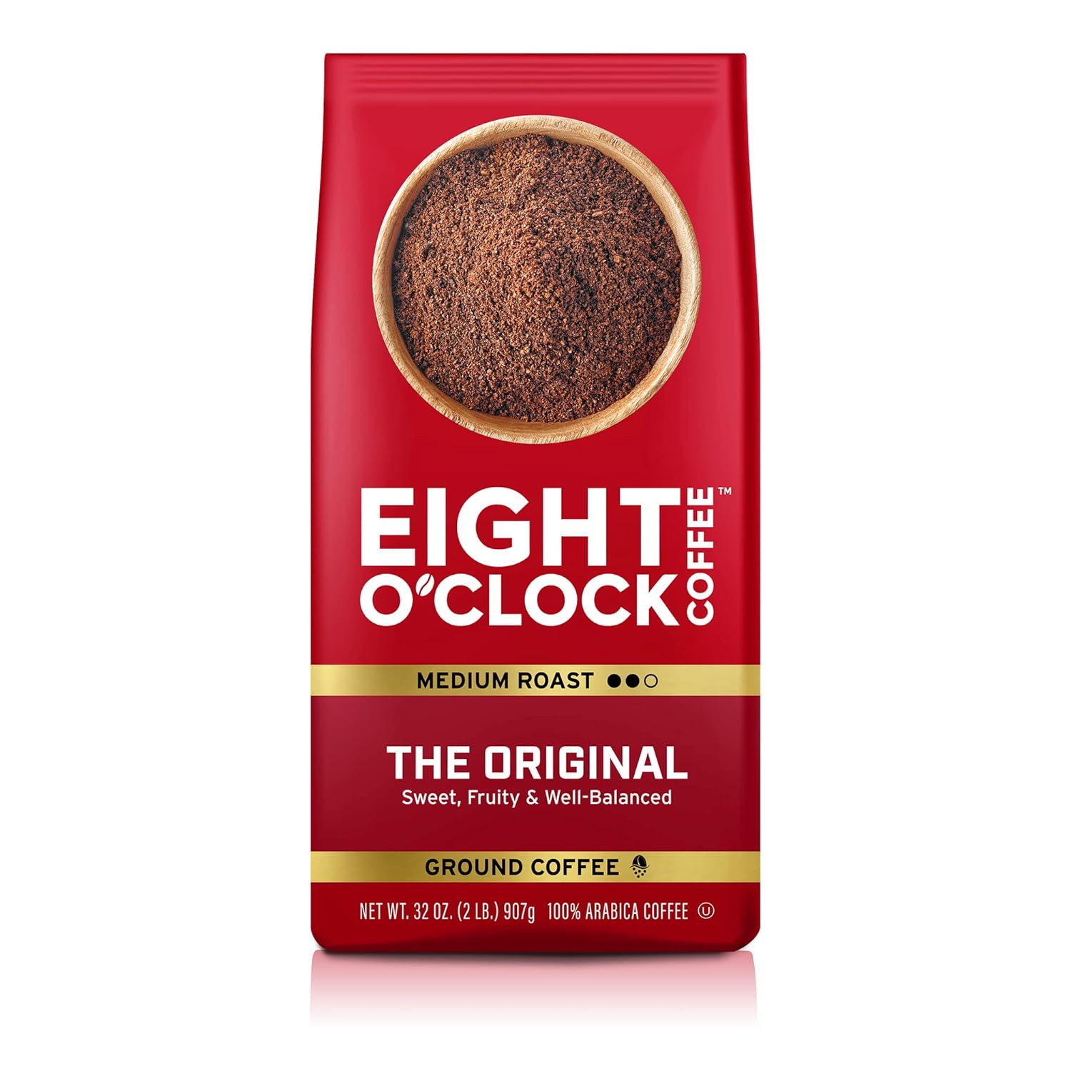 Eight O'Clock Coffee The Original, 32 Ounce (Pack Of 1) Medium Roast Ground Coffee 100% Arabica, Sweet, Fruity, Well Balanced