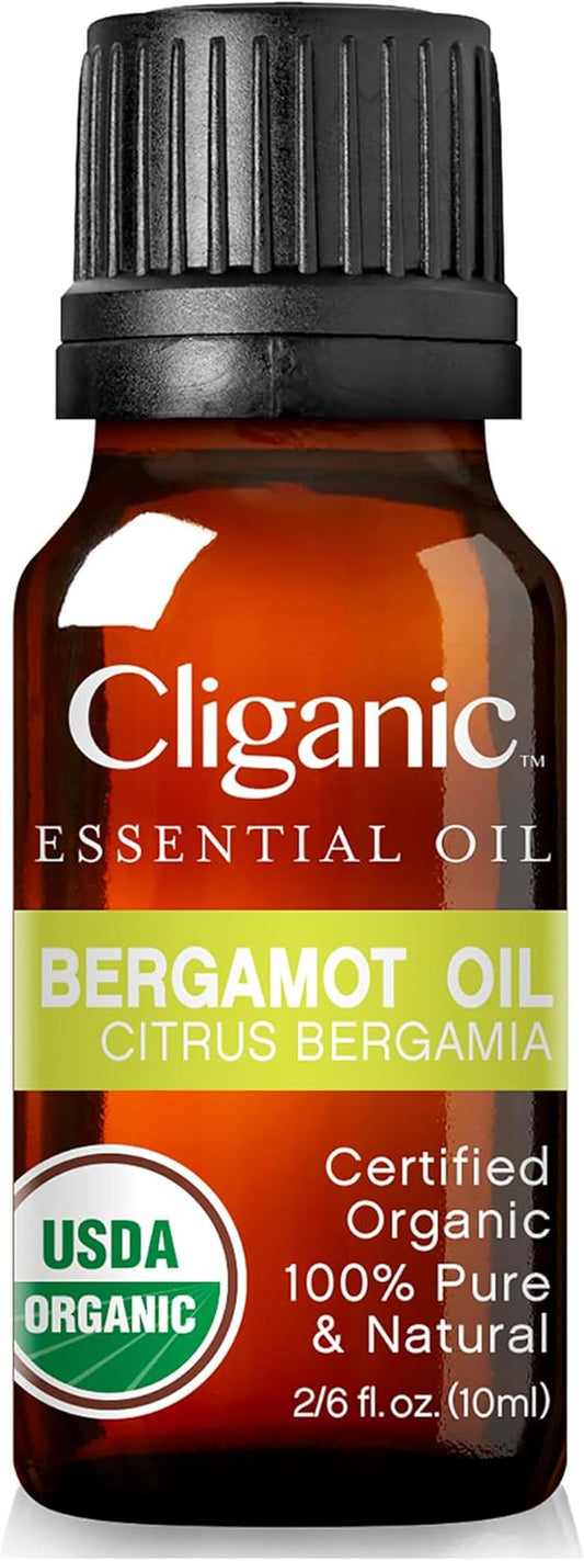 Cliganic Organic Bergamot Essential Oil, 100% Pure Natural for Aromatherapy | Non-GMO Verified : Health & Household