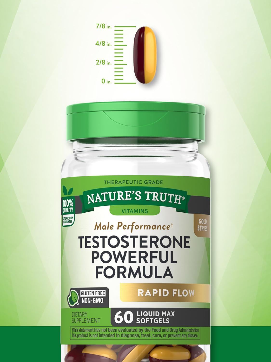 Nature's Truth Testosterone Supplement for Men | 60 Softgels | Non-GMO and Gluten Free Formula : Health & Household